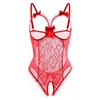 WILLBEST Women's Sexy Lingerie Set, Open Crotch, White/Black, Panty and Bra, Babydoll/Bustier, Plus Sizes view 1