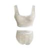 WILLBEST Plus-Size Women's Sexy Pink Lingerie Bra and Garter Set with Stockings, Size 80C, Babydoll and Bustier for Pregnant Women view 4