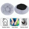 YJHLY Dog Bed, Cozy Donut Cuddle Bed, Round, Ultra-Soft, Washable view 2