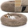 YJHLY Dog Bed, Cozy Donut Cuddle Bed, Round, Ultra-Soft, Washable view 4