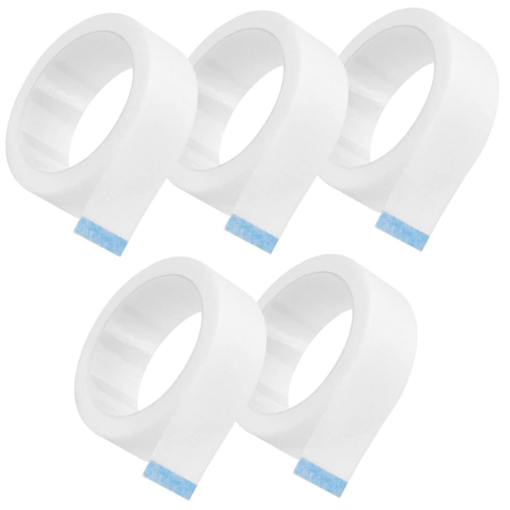 MAGICLULU Eyelash Extension Tape, 5 Rolls, White Nonwoven, Gentle and Breathable