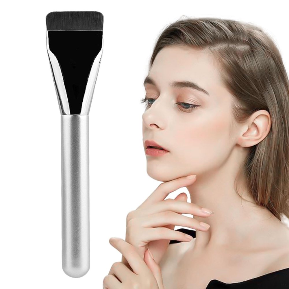 Flat Top Foundation Makeup Brush, Soft Hair (3-Piece)