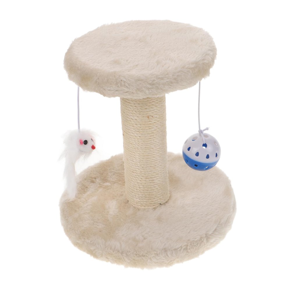 Cat Scratching Post with Nail File, Two-Tiered with Two Balls