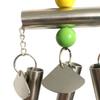 VANZACK Stainless Steel Parrot Toy with Bell and Squirrel Toy view 2