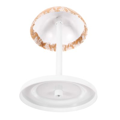 Beige Plastic Wig Stand with Head for Wigs and Hats