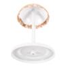 Beige Plastic Wig Stand with Head for Wigs and Hats view 1