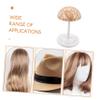 Beige Plastic Wig Stand with Head for Wigs and Hats view 4