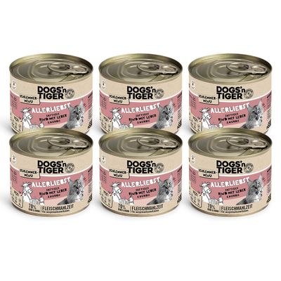Dogsn Tiger Adult Cat Food, Allerliebst, Wet Food with Beef, Liver, and Pumpkin - Grain-Free
