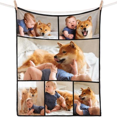 iDIY Personalized Photo Blanket – 6 Photos, 70 x 80 in