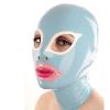 ZOUTYI Latex Fetish Full-Face Mask, Unisex, Blue, Size M view 1