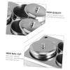 3-Piece Stainless Steel Nail Art Crystal Cups with Lids view 4