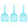 SENRISE Cat Litter Scoop, Plastic, Large, Blue, 3 Pack view 1