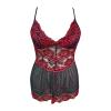 WILLBEST Women's Sexy Babydoll Lingerie Set with Garters and Stockings, Bustier with Removable Cups view 3