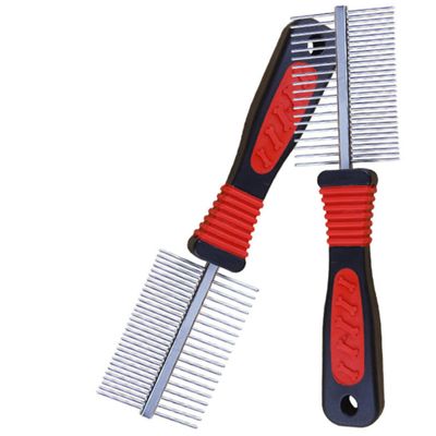 Dog Grooming Comb with Stainless Steel Pins, 2-Pack