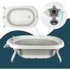 Bambisol Folding Baby Bathtub with Drain Plug and Temperature Indicator | Gray/White view 2