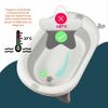Bambisol Folding Baby Bathtub with Drain Plug and Temperature Indicator | Gray/White view 4