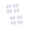 UPKOCH 16-Piece Set of White Nylon Exfoliating Bath Gloves for Children view 1