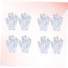 UPKOCH 16-Piece Set of White Nylon Exfoliating Bath Gloves for Children view 2