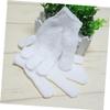 UPKOCH 16-Piece Set of White Nylon Exfoliating Bath Gloves for Children view 3