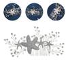 MAGICLULU 4-Piece Starfish Side Hair Combs, Rhinestone Bridal Wedding Hair Accessories view 3