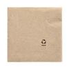 PAPSTAR 100 Napkins, 3-Ply, 1/4 Fold, 33 x 33 cm, Natural, Made from Recycled Paper view 1