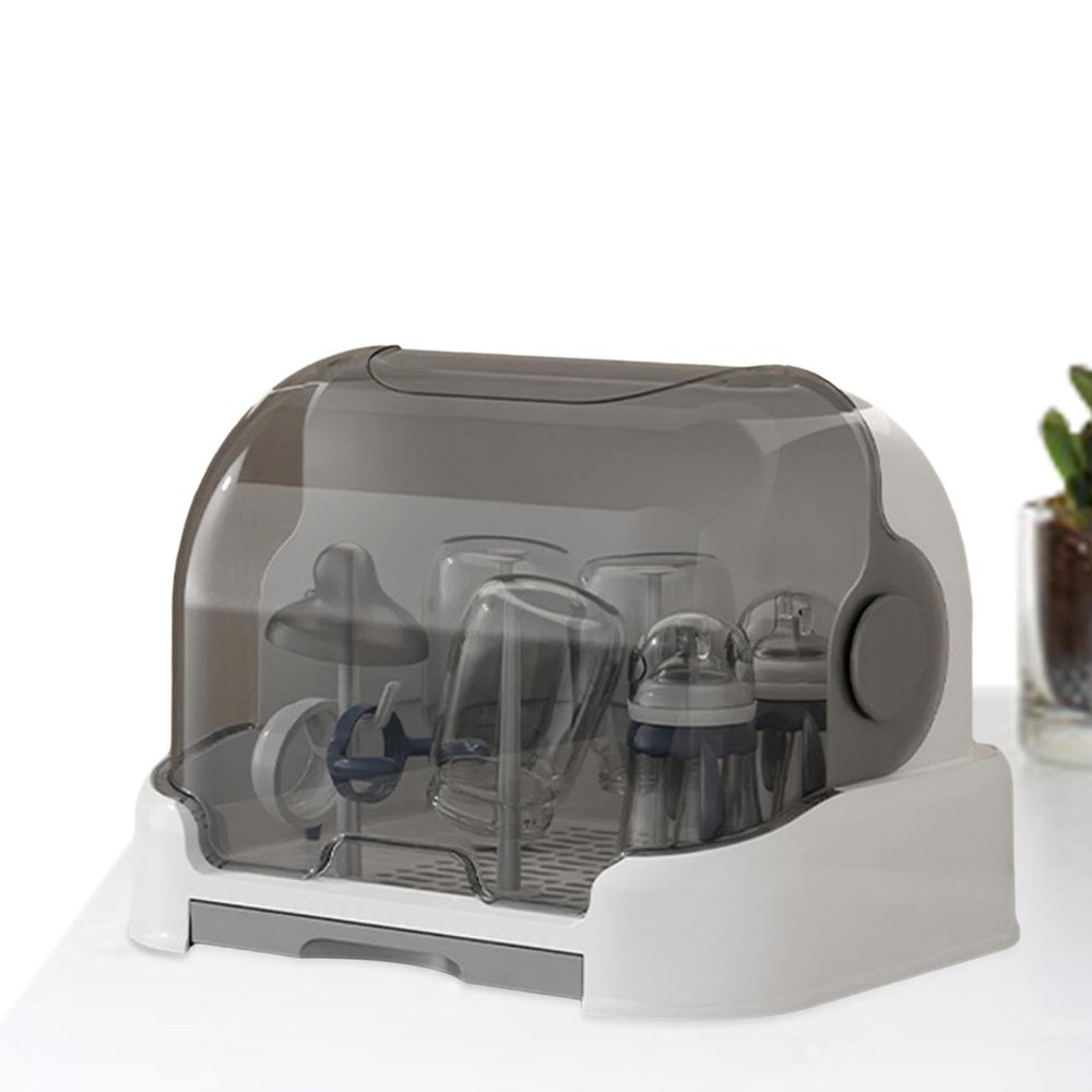 Imtrub Baby Bottle Drying Rack with Lid and Storage Box