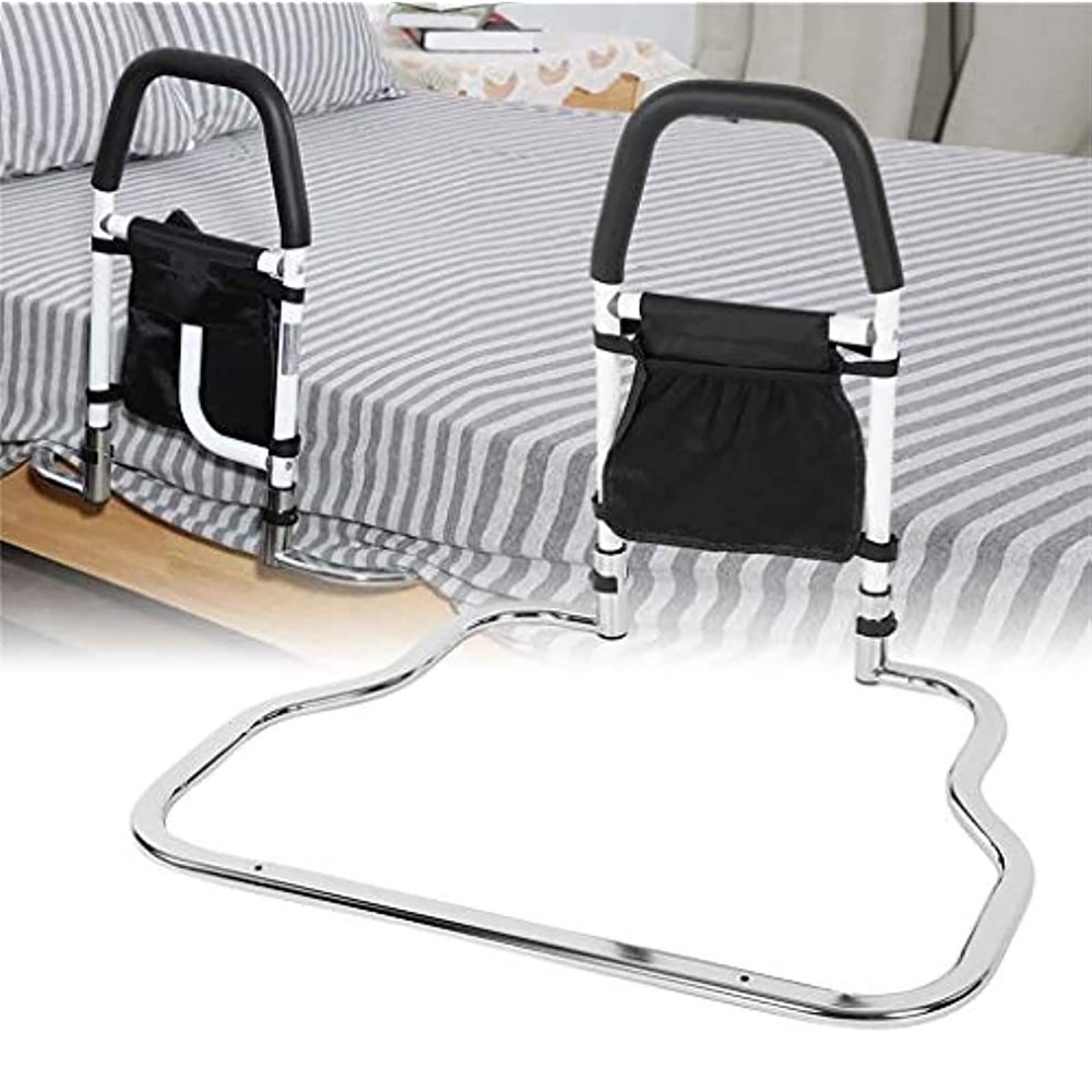WQZStar Bed Rail for Older Adults, Adjustable Bed Assist Handle and Hand Guard