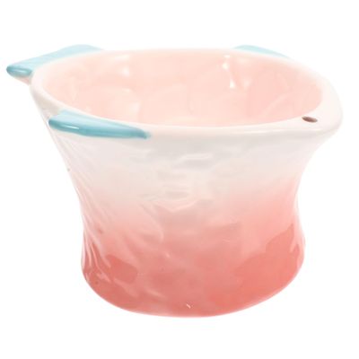 Pink Ceramic Fish-Shaped Food Bowl, Shallow Dish