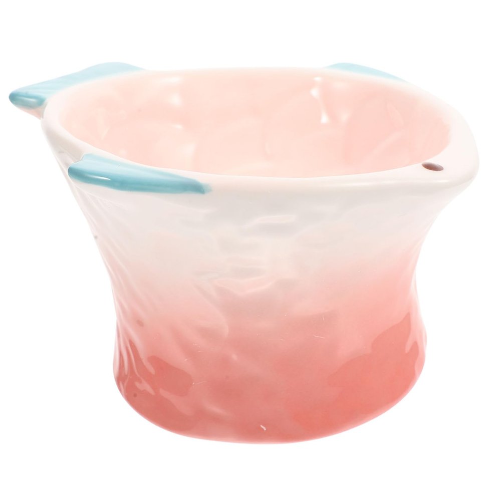 Pink Ceramic Fish-Shaped Food Bowl, Shallow Dish