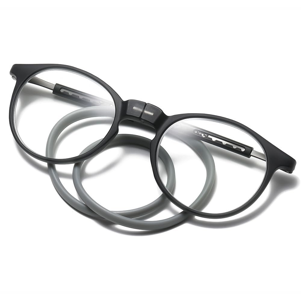 Kexinsuo Reading Glasses, Gray, +4.0