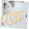 VANZACK 3-Piece Foldable Cat Tunnel Toy for Cats, Interactive Kitten Toy with Crinkle Tunnel and Feathers for Exercise and Playtime view 4