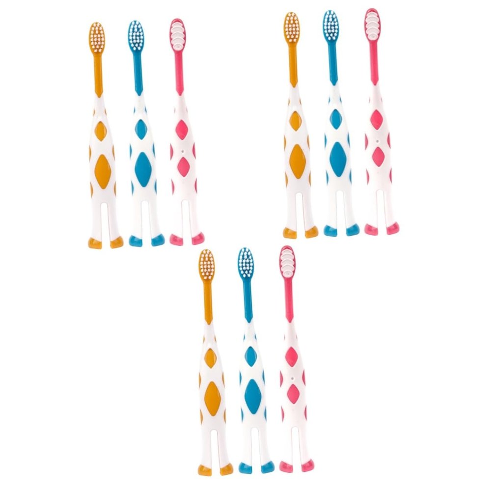 Beavorty 18-Piece Set of Soft Toddler Toothbrushes with Cartoon Design