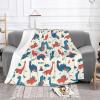 JIUJIUJIU Soft Lightweight Flannel Dinosaur Blanket view 1