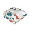 JIUJIUJIU Soft Lightweight Flannel Dinosaur Blanket view 2