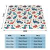 JIUJIUJIU Soft Lightweight Flannel Dinosaur Blanket view 3
