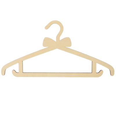 MAGICLULU Wooden Hangers with Bows for Baby, Kids’ and Toddler Clothing, Sturdy and Smooth