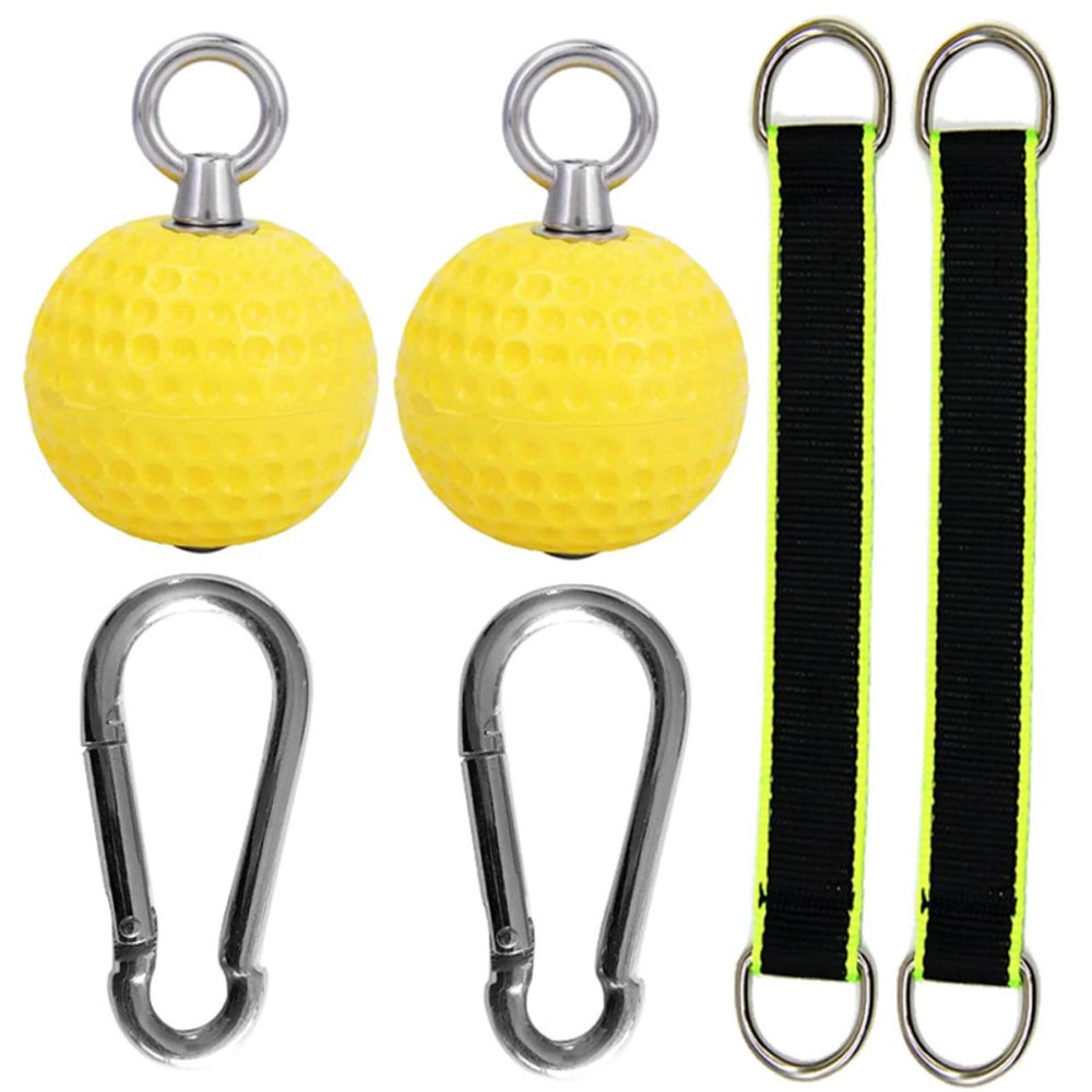 Grip Strength Trainer Pull-Up Balls, 72 mm, 1 Set, Stainless Steel and PU
