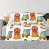 Lion Pattern Flannel Camping Blanket view 1