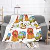 Lion Pattern Flannel Camping Blanket view 2