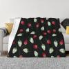 JIUJIUJIU Strawberry Pattern Flannel Throw Blanket view 1