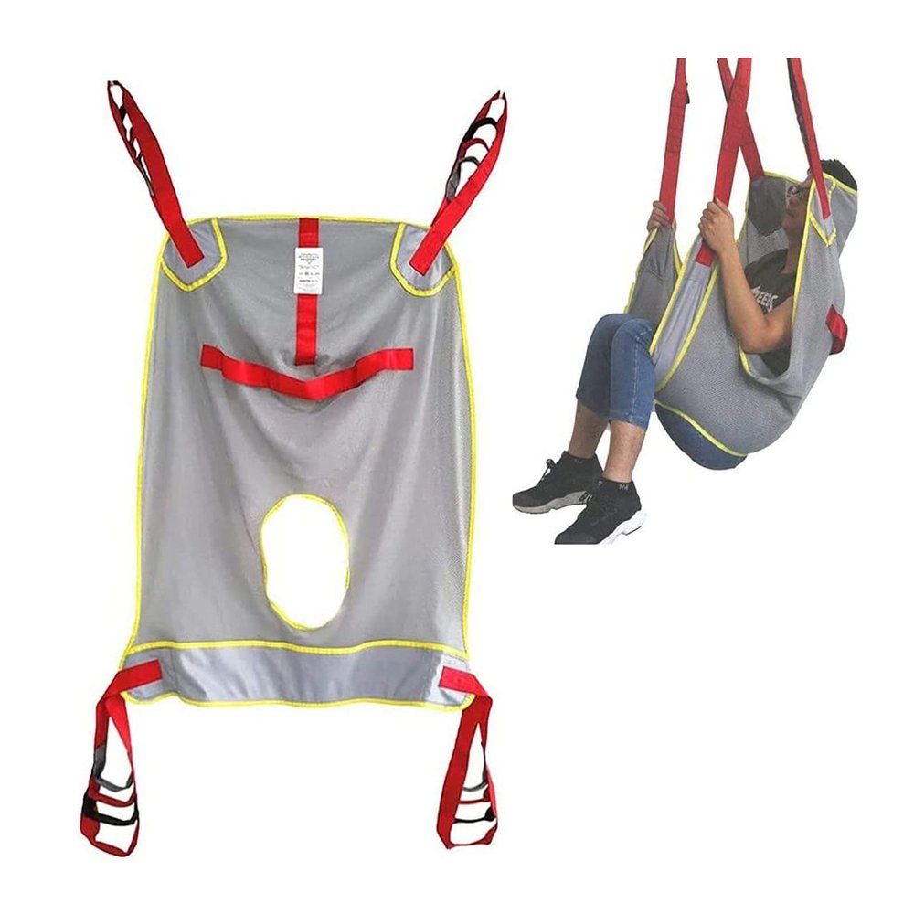 Toilet Transfer Sling, Reusable Full-Body Patient Lift Sling