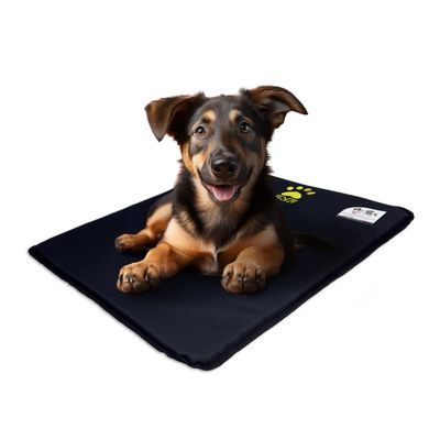 EVE Textile Dog Mat and Cat Mat | Reversible, Breathable, Cooling | 50 x 70 x 2 cm, Black