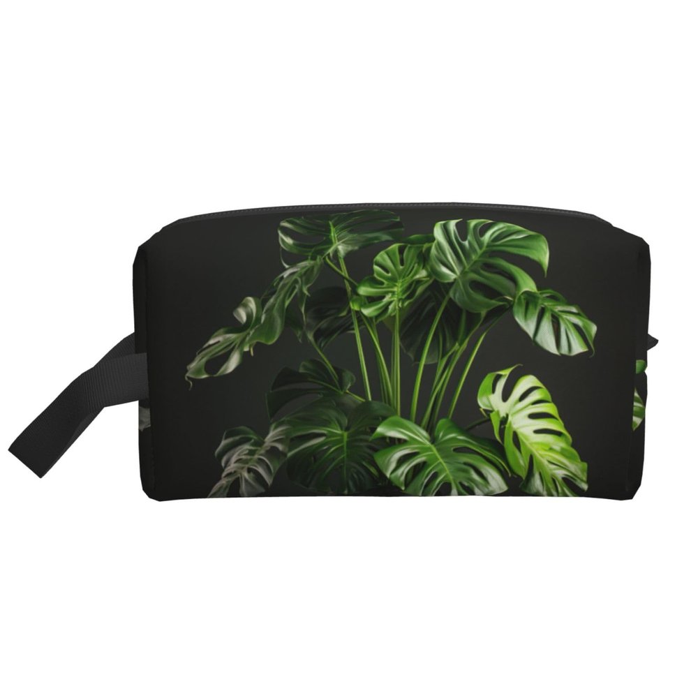 Ogniwo Monstera Deliciosa Banana Palm Toiletry and Makeup Bag, Zippered Travel Storage Pouch, Monstera Deliciosa Banana Palm 2, One Size