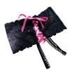 AlpenLife Basics Seductive Panty for Women with Open Crotch, Floral Lace Details, Embellished Waistband, Figure-Hugging, Black view 1