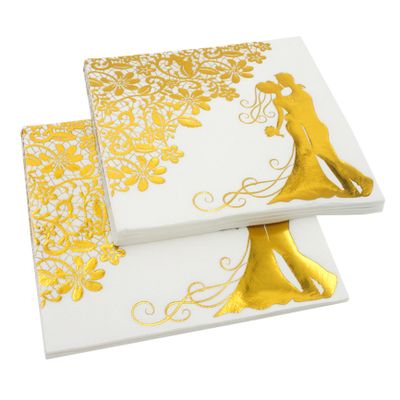 Elegant Party Napkins, 40 Pieces, Pulp, for Banquets