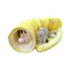 Foldable Fabric Cat Tunnel Nest, Yellow view 1