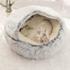 ISCBAFYX Cozy Round Plush Pet Bed – A Warm, Snuggly Bed for Cats and Dogs view 3
