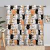ANHOPE Cute Cartoon Cat Head Blackout Thermal Curtains, 2-Piece Set, 72 x 46 in view 1