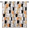 ANHOPE Cute Cartoon Cat Head Blackout Thermal Curtains, 2-Piece Set, 72 x 46 in view 2