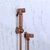 Bidet Sprayer Set for Toilet, Rose Gold, Single-Handle Bidet Faucet Sprayer, Wall-Mounted, Cold Water, Single-Hole Bathroom Bidet Shower, Double Function view 1